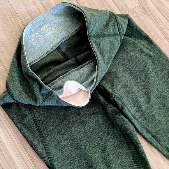Outdoor Voices Colorblock 7/8 Dipped Warmup Legging Hunter Green Blue Pink $85 S - Picture 11 of 12